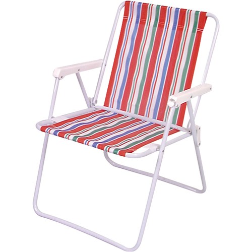 Cadeira de Praia Alta Dobravel Ideal para Praia Camping e Pesca em Aço Resistente