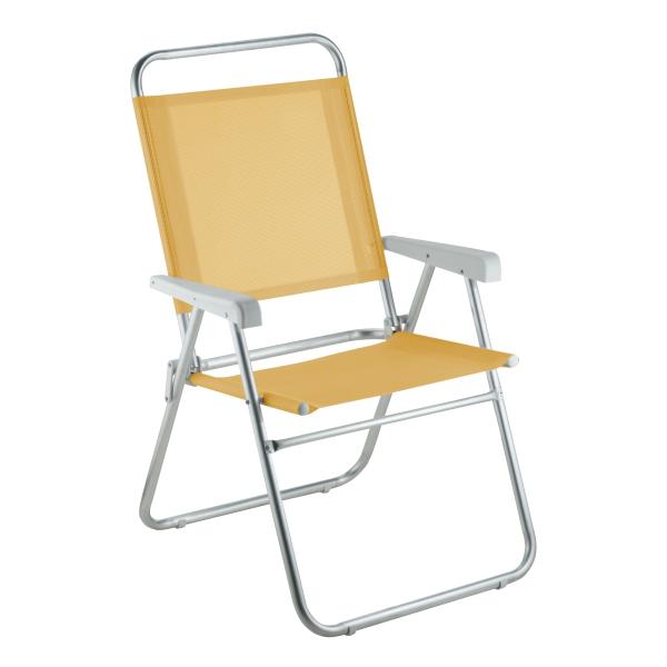 Cadeira de Praia Alumínio Sun Plus Amarelo - Amvc