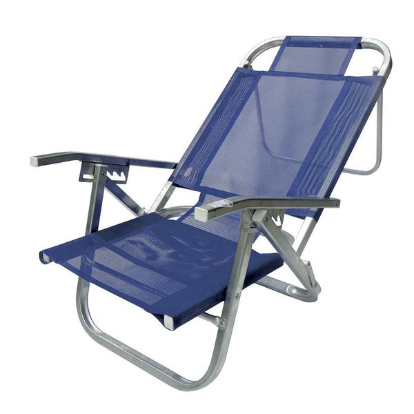 Cadeira de Praia Copacabana Reclinável - Azul Royal - Botafogo