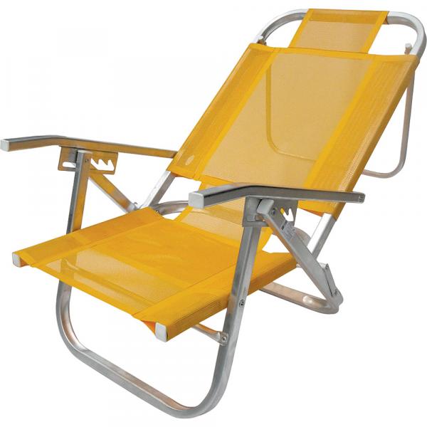 Cadeira de Praia de Aluminio 5 Posições Copacabana Botafogo Lar Lazer Sortida