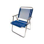 Cadeira de Praia em Alumínio Dobrável Azul - Botafogo