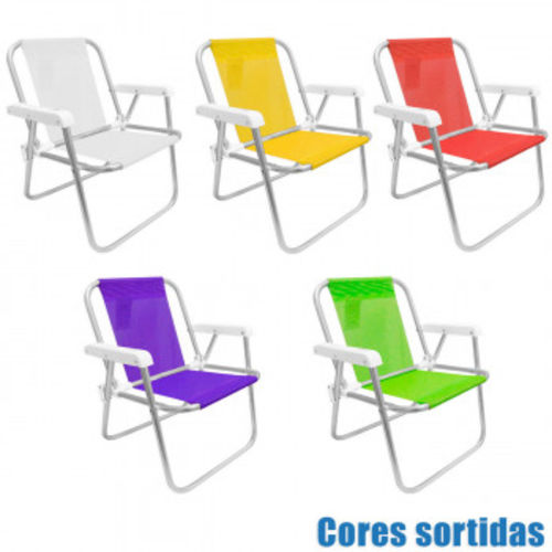 Tudo sobre 'Cadeira de Praia Infantil em Aluminio Ate 90 Kg Cores Sortidas Botafogo'