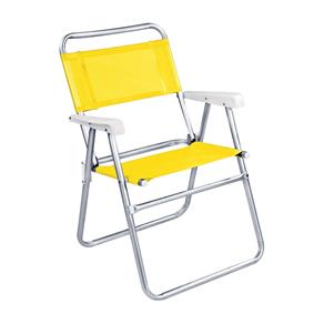 Cadeira de Praia Master Alumínio Amarelo