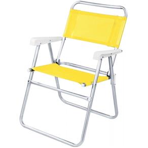 Cadeira de Praia Master Alumínio Mor - Amarelo