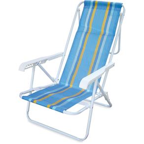 Cadeira de Praia Reclinável 8 Posições Aço