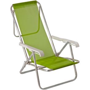 Cadeira de Praia Reclinável 8 Posições Alumínio Sannet Verde- Maçã