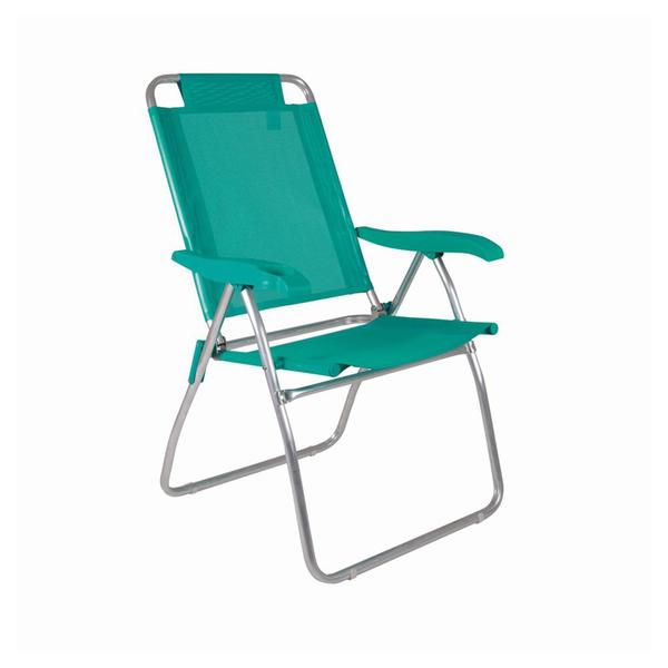 Cadeira de Praia Reclinável Boreal Alumínio Mor Verde
