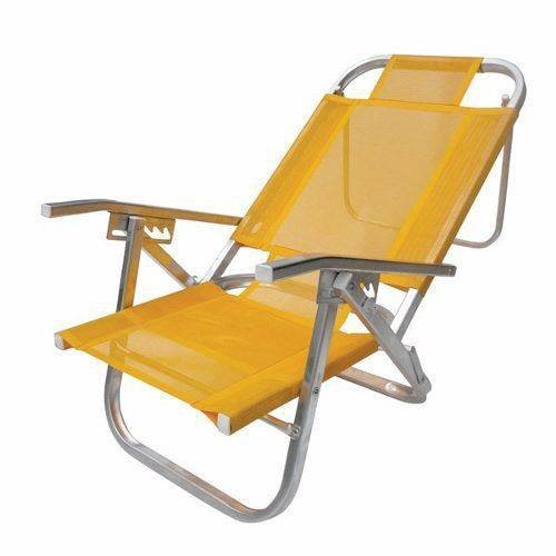 Cadeira de Praia Reclinável Copacabana - Amarela - Botafogo