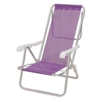 Cadeira De Praia Reclinável Sannet 8 Posições Alumínio - Mor
