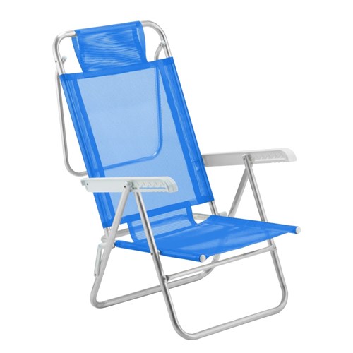 Tudo sobre 'Cadeira de Praia Reclinável Summer Alumínio Azul'