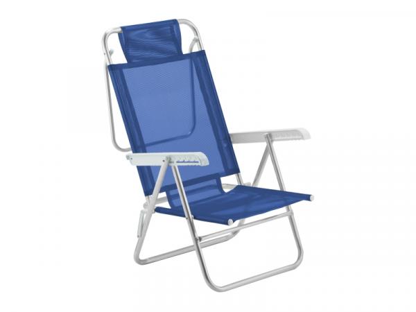 Cadeira de Praia Summer Alumínio Azul Marinho - Amvc