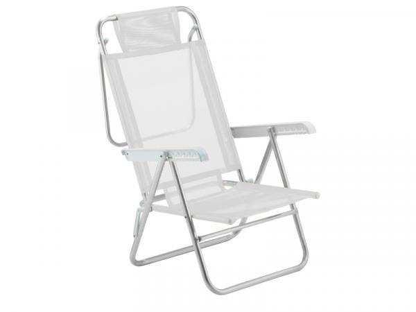 Cadeira de Praia Summer Alumínio Branco - Amvc