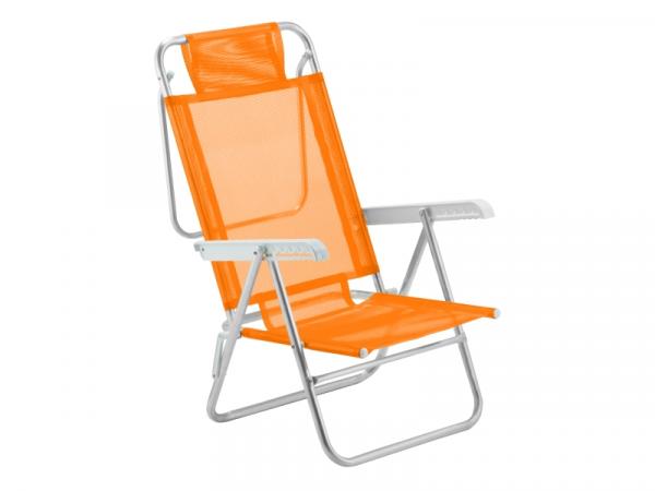 Cadeira de Praia Summer Alumínio Laranja - Amvc
