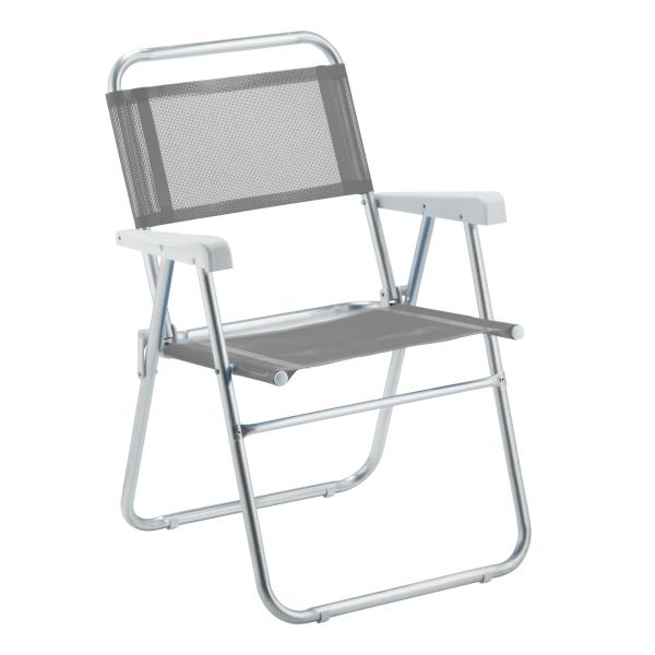 Cadeira de Praia Sun Aluminio Cinza - Amvc