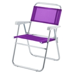 Cadeira De Praia Sun Aluminio Lilás