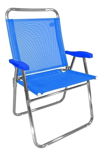 Cadeira de Praia Zaka King Alumínio Azul