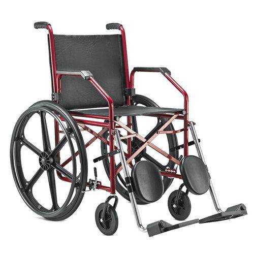 Cadeira de Rodas Modelo 1012 Dobrável Pneu Inflável 90kgs