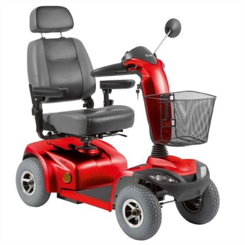 Cadeira de Rodas Motorizada Scooter Elétrica Ottobock Scott X Até 136kg Vermelha