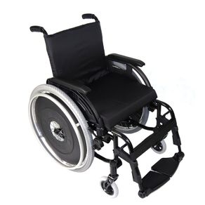 Cadeira de Rodas Ortobras K3 Alumínio Pés Removíveis 40cm Preta (Cód. 11981)