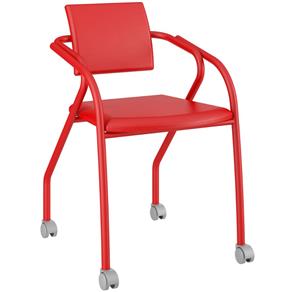 Cadeira de Rodinha para Quarto Escritório 1713 Carraro - Selecione=Vermelho