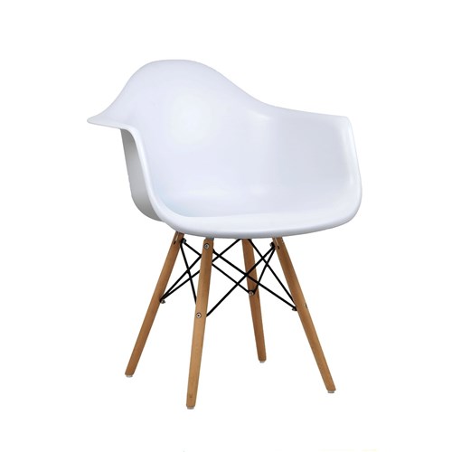 Cadeira Design Charles Eames Wood Branca Tl Cdd-05-2 Trevalla