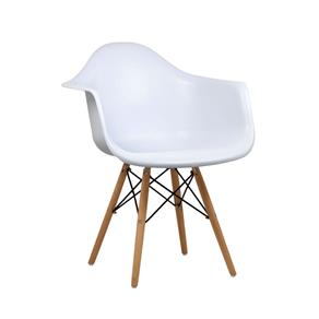 Cadeira Design Charles Eames Wood Tl Cdd-05-2 Trevalla - Branco