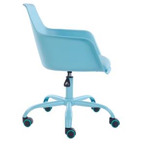 Cadeira Design Eames com Rodizio - Deeatu-0123 - AZUL TURQUESA