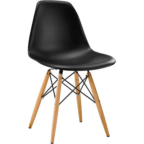 Tamanhos, Medidas e Dimensões do produto Cadeira Design Eiffel Eames Pw-071 Base Madeira/ABS Preto - Pelegrin