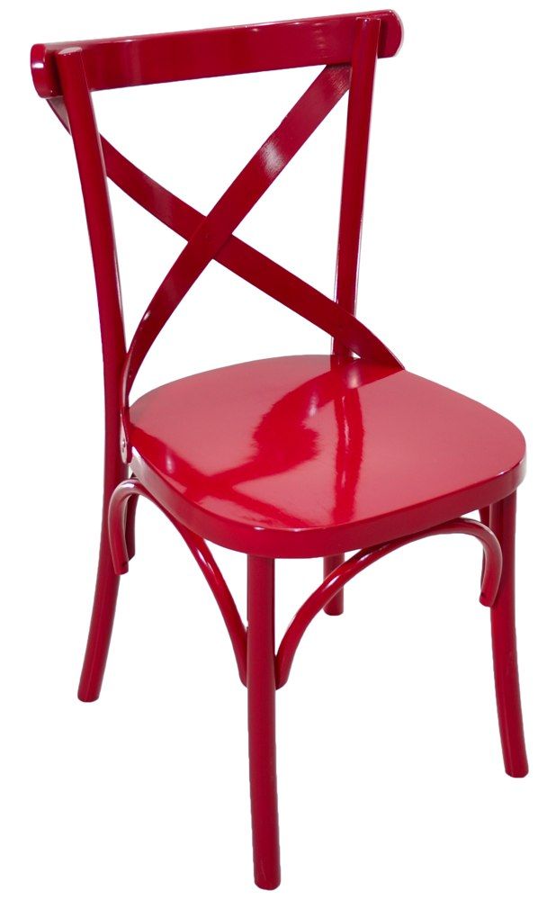 Cadeira Design X Vermelha - Alto Padrão Móveis.