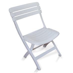 Cadeira Diamantina Plastica Dobravel Ripada Branco