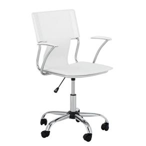 Cadeira Diretor Executiva em Couro PVC Pelegrin PEL-6011 - Branco