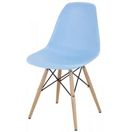 Cadeira Dkr Wood Infantil Azul Byart - Azul