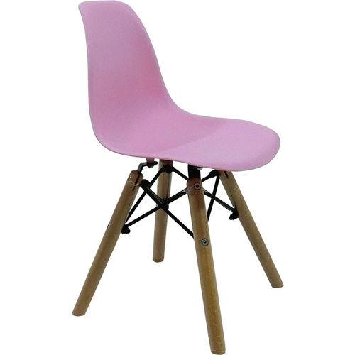 Cadeira Dkr Wood Kids Charles Eames Rosa Byartdesign