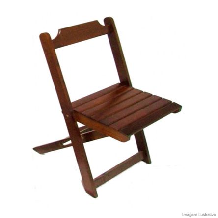 Cadeira Dobrável de Madeira Imbuia Madesil