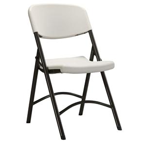 Cadeira Dobrável e Empilhável By Haus - Preto/Branco