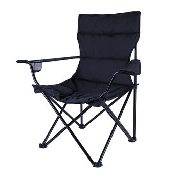 Cadeira Dobrável Estofada Boni 290430-PT Preto - Nautika