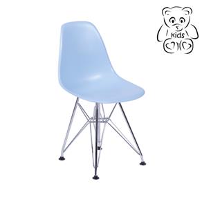 Cadeira DSR Infantil Eames Polipropileno Base Cromada - Azul - Azul Claro