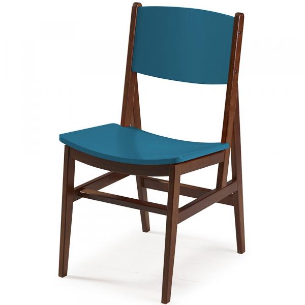 Cadeira Dumon Cacau e Azul - Maxima