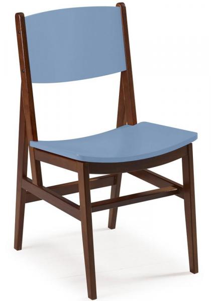 Cadeira Dumon Cacau e Azul Serenata - Máxima