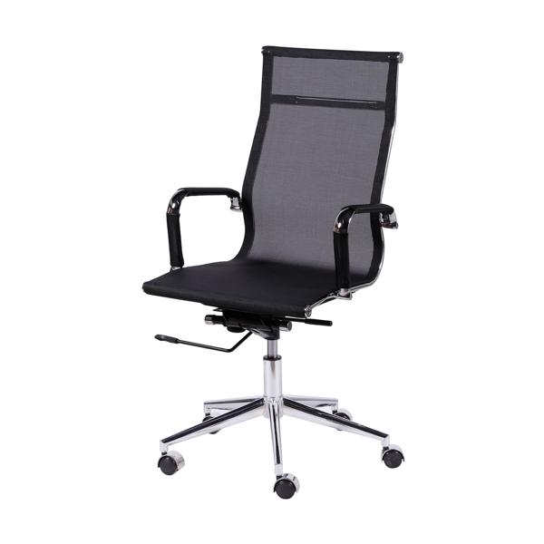 Cadeira Eames 3303 Tela Preta Alta - Or Design