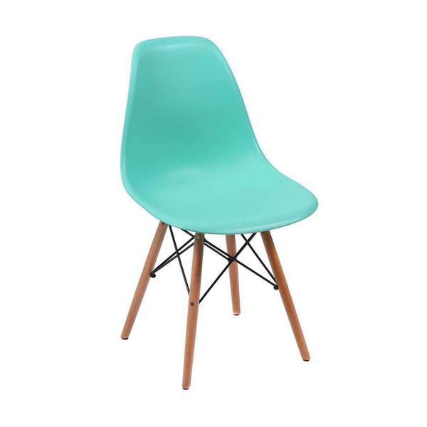 Cadeira Eames Base Madeira e Azul - Or Design