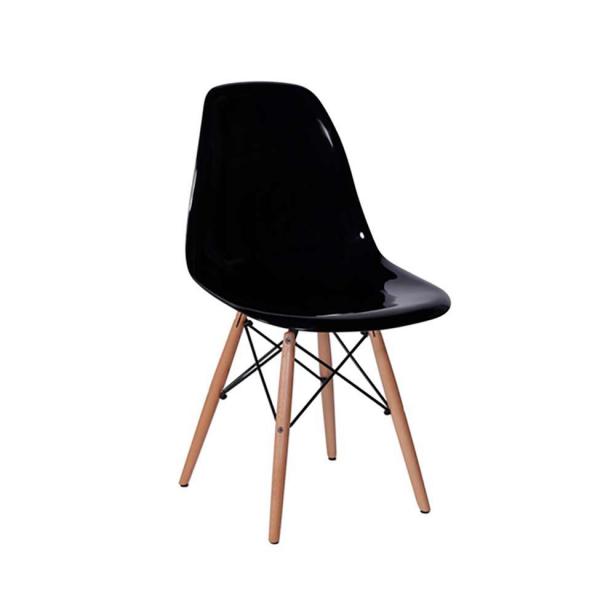 Cadeira Eames Base Madeira e Preta - Or Design