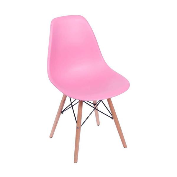 Cadeira Eames Base Madeira e Rosa - Or Design