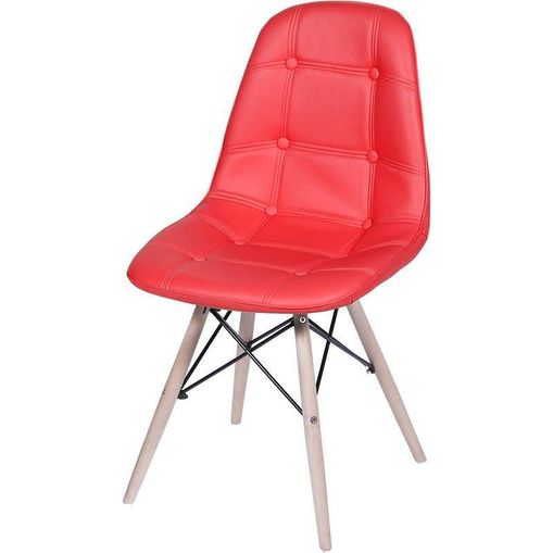 Cadeira Eames Botone Vermelho Or Design