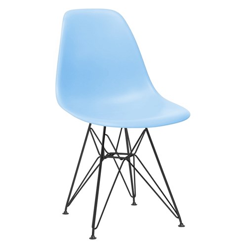 Cadeira Eames Dkr - Azul Claro - Base Preto