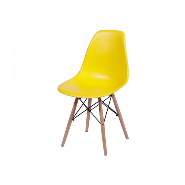 Cadeira Eames Dkr Base Madeira - Amarela - Or Design