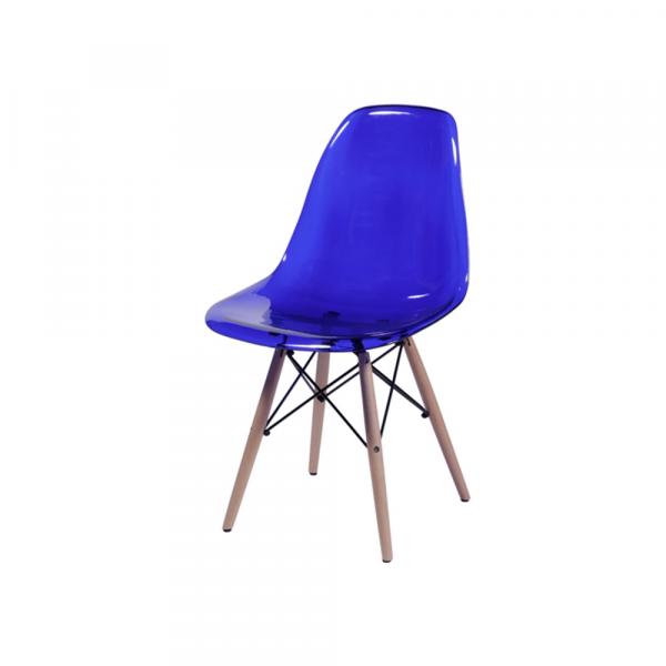 Cadeira Eames Dkr Base Madeira - Azul - Or Design