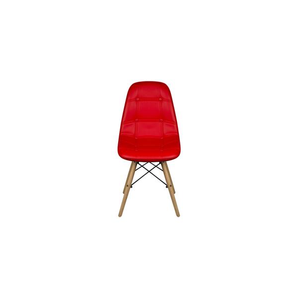Cadeira Eames Dkr Botone Base Eiffel Madeira Vermelha - Inovakasa