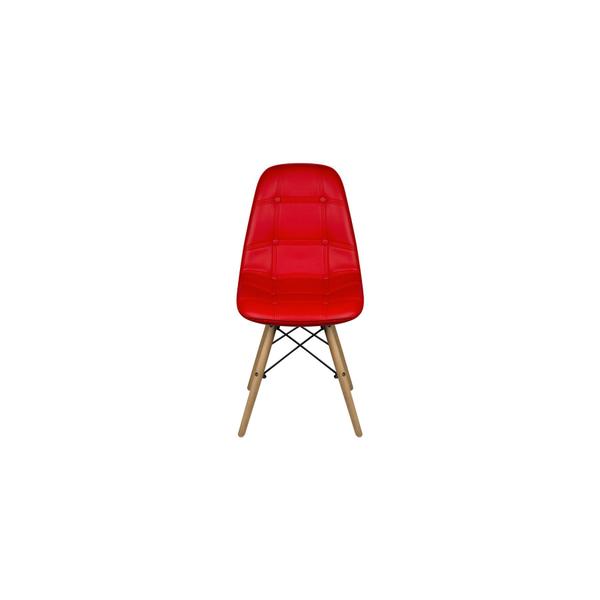 Cadeira Eames Dkr Botonê Base Eiffel Madeira Vermelha Inovakasa
