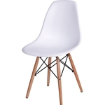 Cadeira Eames DKR C/ Base de Madeira OR-1102B – Or Design - Branco